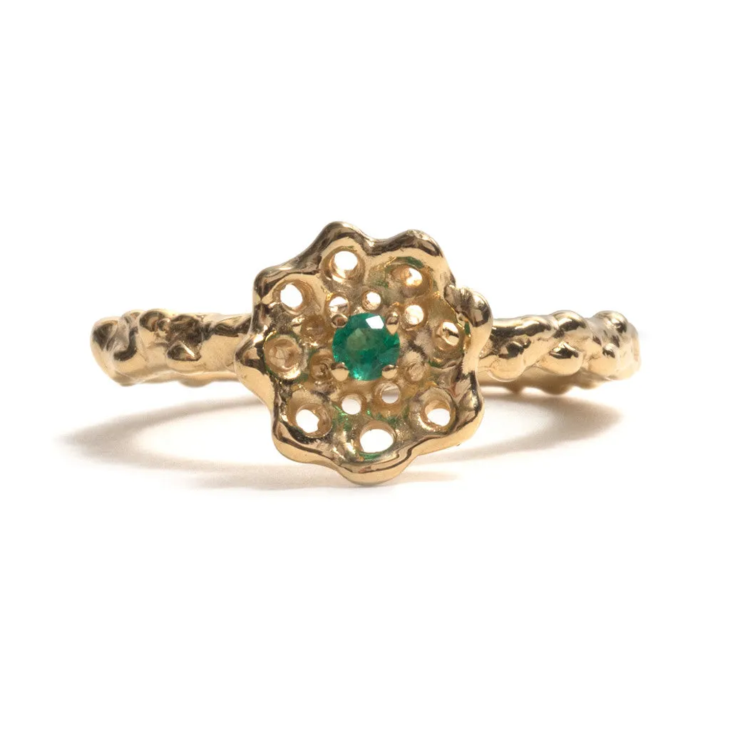 Yellow Gold and Emerald Cusp Ring Pieces of Eight