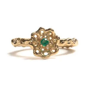 Yellow Gold and Emerald Cusp Ring Pieces of Eight