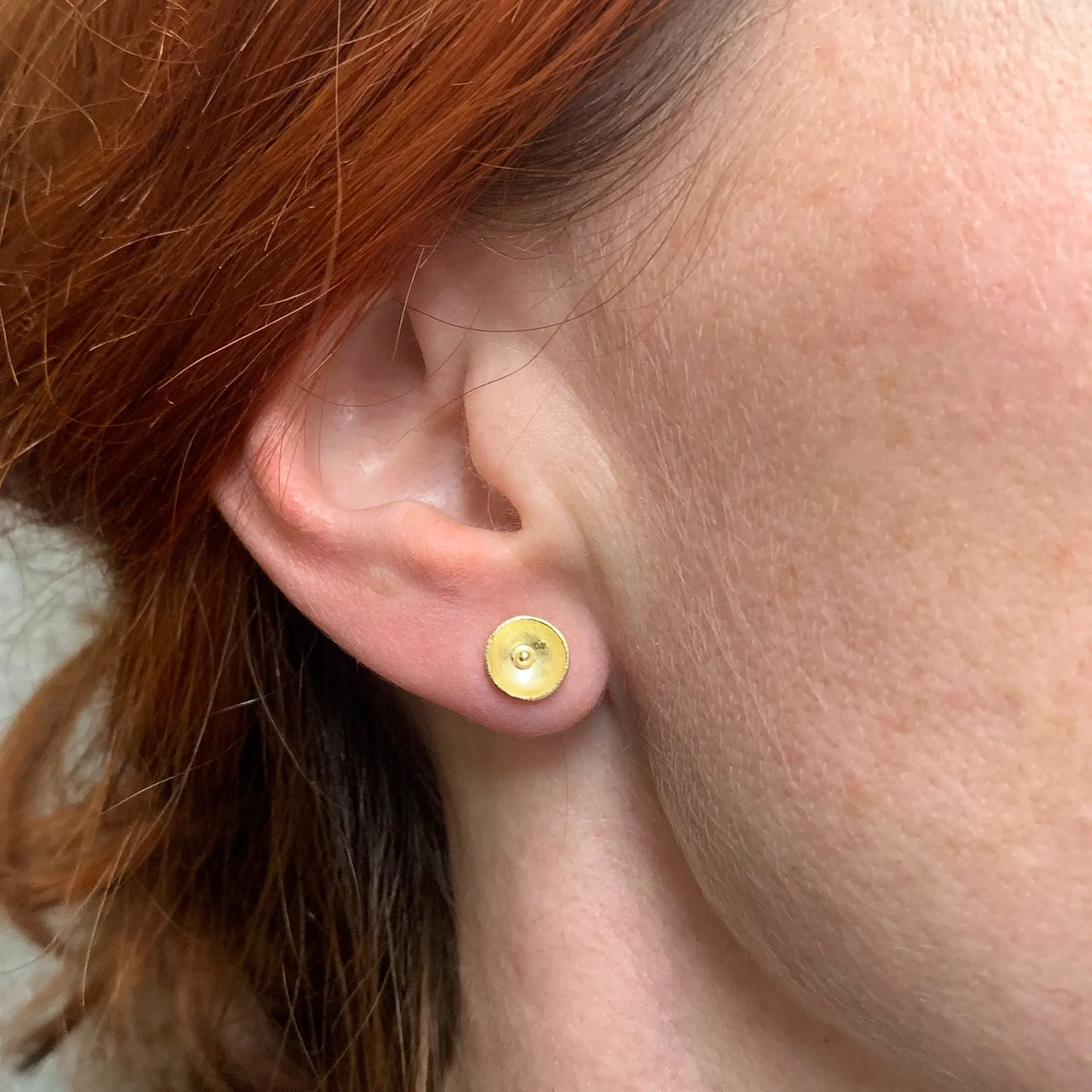 Yellow Gold Cup Earrings Pieces of Eight