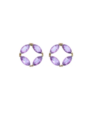 Your Way N°2 18K Gold Studs w. Topaz